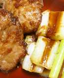 まぐろホホ肉と長ねぎの＊甘辛生姜焼き＊
