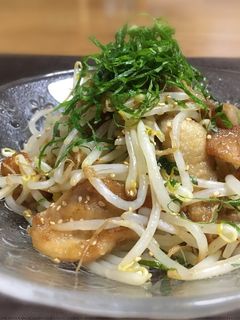 鶏皮ともやしのポン酢和え(ラー油入り)♡-レシピのメイン写真