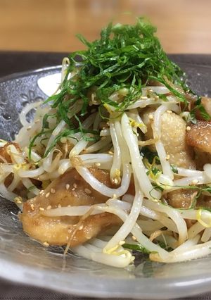 鶏皮ともやしのポン酢和え（ラー油入り）♡-レシピのメイン写真