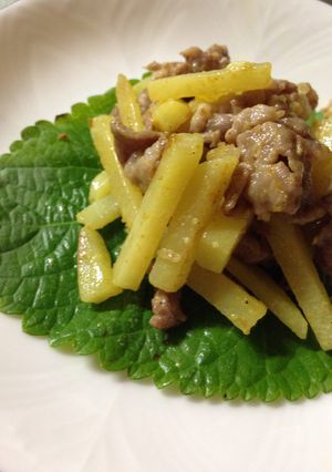 カレー風味じゃがいもと豚肉炒め-レシピのメイン写真