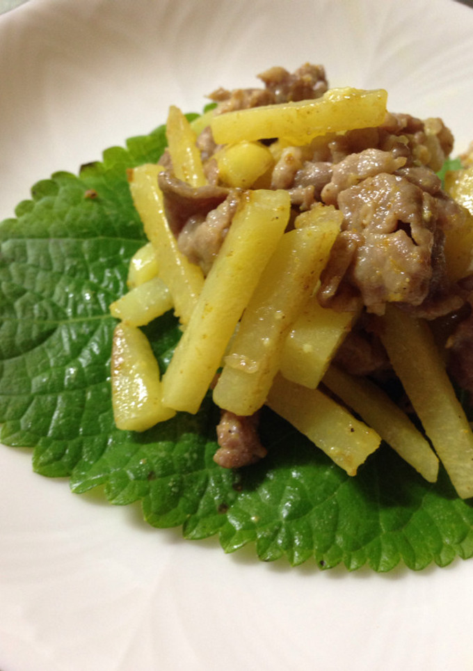 カレー風味じゃがいもと豚肉炒め-レシピのメイン写真