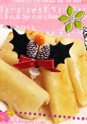 簡単♡りんごとラフランスのデザート春巻き-レシピのメイン写真
