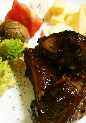 スペアリブのバルサミコ焼きwith旬野菜-レシピのメイン写真