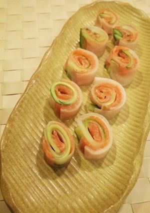 大根と胡瓜のサーモン巻-レシピのメイン写真