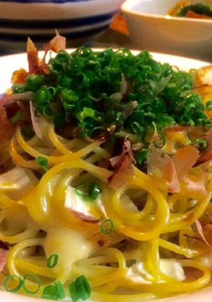 10分！カマンベールとおかか醤油のパスタ-レシピのメイン写真
