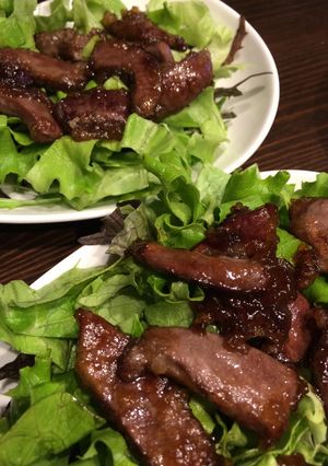 豚ハツの甘辛カリカリ♪サラダ-レシピのメイン写真