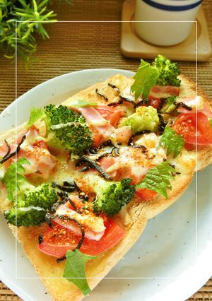 香ばしきな粉✼野菜たっぷり和トースト-レシピのメイン写真