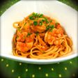 赤えびのトマトクリームパスタ♪