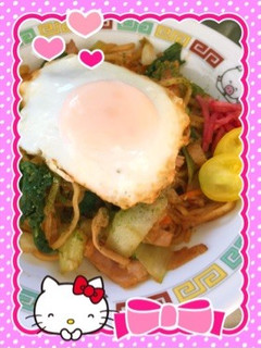 青梗菜で焼きそば〜パン♡(o˘◡˘o)♡-レシピのメイン写真