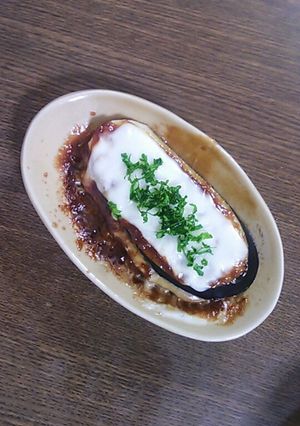 甘糀と赤味噌でレンジで茄子のチーズ焼き-レシピのメイン写真