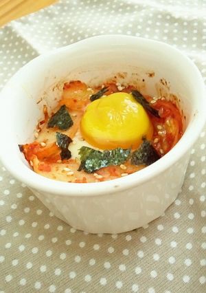 玉子でまろやかキムチココットカマン-レシピのメイン写真