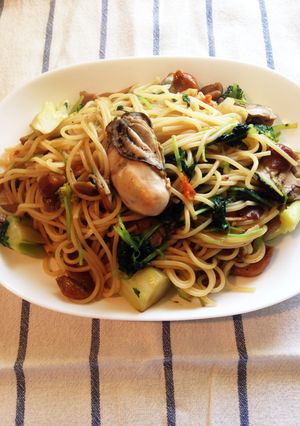 牡蠣と三つ葉のパスタ-レシピのメイン写真