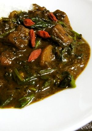 時短リメイク!ほうれん草の薬膳カレー-レシピのメイン写真