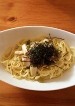簡単！ツナと野沢菜漬けとキノコのパスタ-レシピのメイン写真