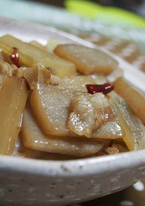ヤーコンの豚肉炒め▱蒟蒻入り-レシピのメイン写真