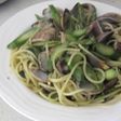 あさりとアスパラのバジルソースパスタ
