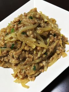 もやしと豚挽肉の濃く旨味噌炒め-レシピのメイン写真