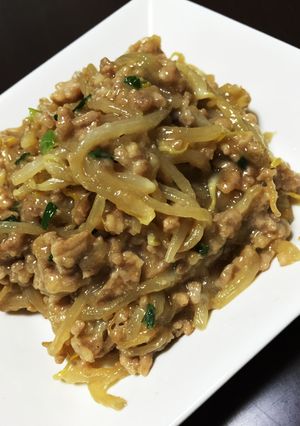 もやしと豚挽肉の濃く旨味噌炒め-レシピのメイン写真