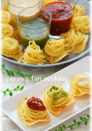 パーティーに♪３種のソースでプチパスタ-レシピのメイン写真
