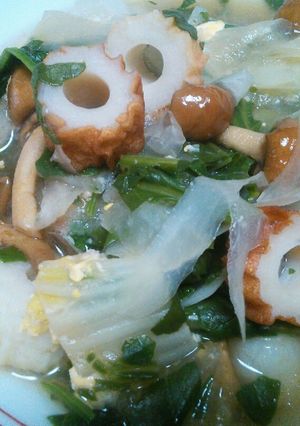 給料日前のほうれん草と大根のお鍋-レシピのメイン写真
