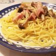 キノコとベーコンのお手軽パスタ