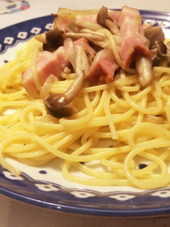 キノコとベーコンのお手軽パスタ-レシピのメイン写真