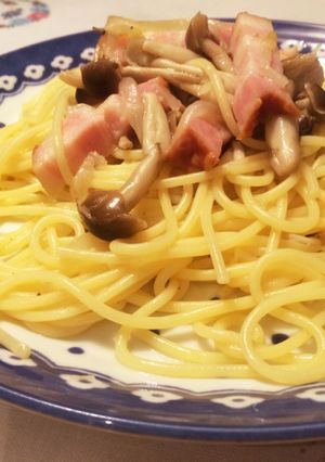 キノコとベーコンのお手軽パスタ-レシピのメイン写真