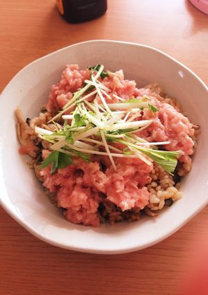 醤油バターねぎとろ丼-レシピのメイン写真