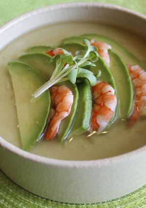 重ね重でアボカド茶碗蒸し　-レシピのメイン写真