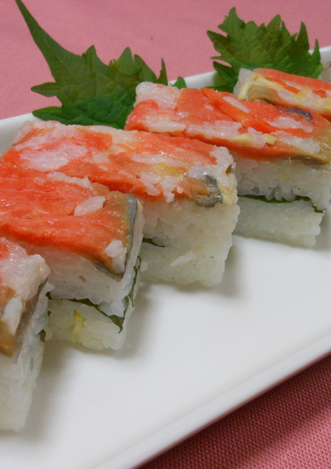 紅鮭飯ずしで押しずし-レシピのメイン写真