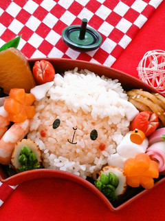 お正月 キャラ弁 未年*ふわふわ羊さん-レシピのメイン写真