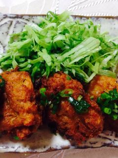 お弁当シリーズ、豚肉とキムチの唐揚げ団子-レシピのメイン写真