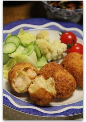 簡単にまるめて*エビクリームコロッケ-レシピのメイン写真