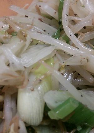 レンジで簡単♪もやしと白ネギの中華風-レシピのメイン写真