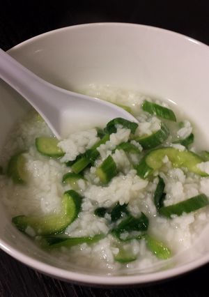 大根菜とキュウリでお粥-レシピのメイン写真