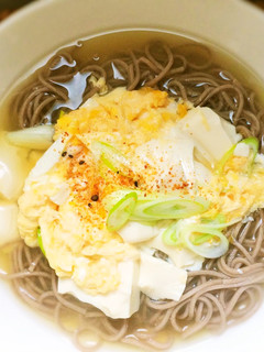 かき玉豆腐蕎麦-レシピのメイン写真