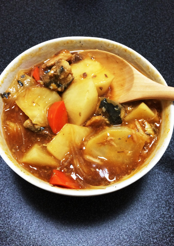 鯖缶と大根のカレー煮 レンジで簡単に！-レシピのメイン写真