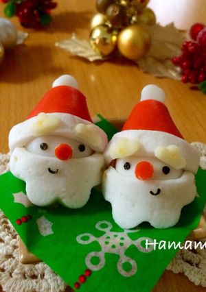 うずらの卵でサンタ☆キャラ弁-レシピのメイン写真