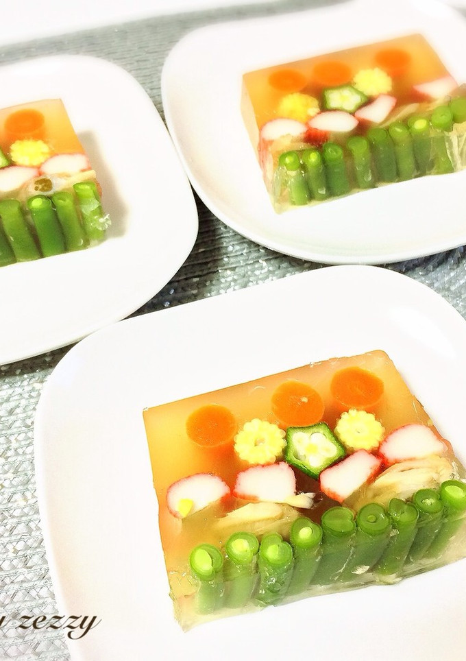 和風のテリーヌ♔野菜のゼリー寄せ-レシピのメイン写真