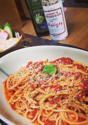 トマト缶で☆ウチの絶品トマトパスタ！-レシピのメイン写真