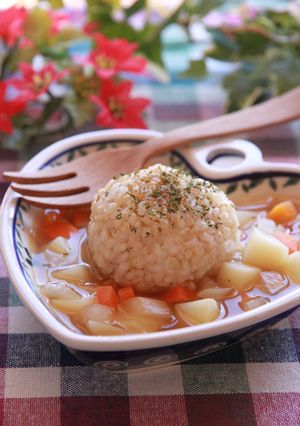 カフェ風☆余りごはんで食べるスープ-レシピのメイン写真