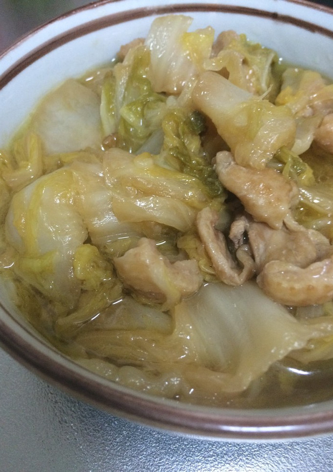 簡単！白菜と鳥皮の煮物-レシピのメイン写真