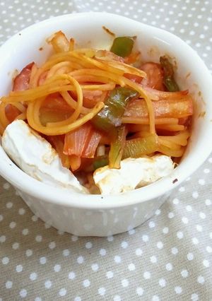 ナポリタンのせココットカマン-レシピのメイン写真
