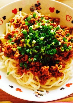 ピリ辛ネギ味噌うどん-レシピのメイン写真