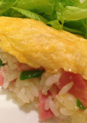 ベーコンでこんなにおいしい♡白オムライス-レシピのメイン写真