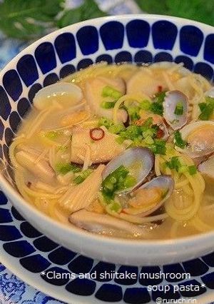 ✿あさりと茸のスープパスタ✿-レシピのメイン写真