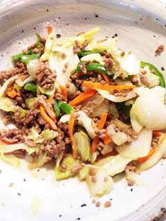 ひき肉と野菜の味噌炒め-レシピのメイン写真