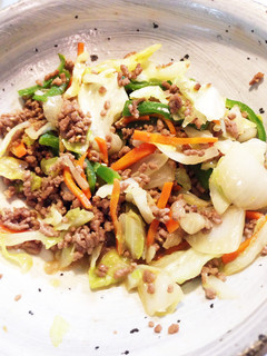 ひき肉と野菜の味噌炒め-レシピのメイン写真
