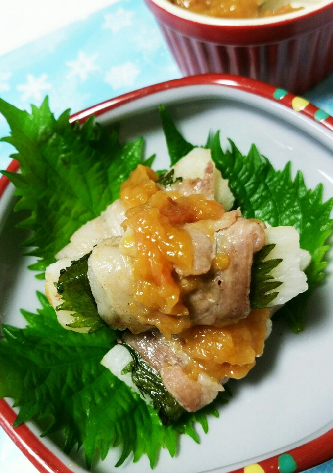 さっぱり長芋の豚肉シソ巻き★梅乗せ♪改訂-レシピのメイン写真