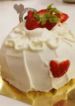 スノードームケーキ　ホワイトチョコ　簡単-レシピのメイン写真